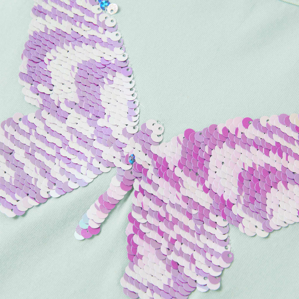 Kinder-T-Shirt mit Flügelärmeln Helles Minzgrün 128