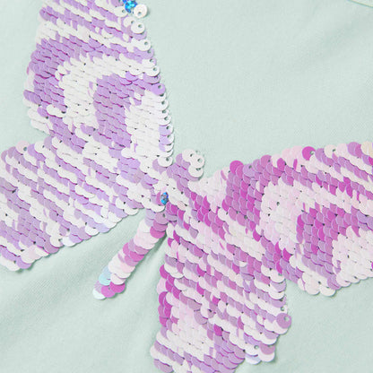 Kinder-T-Shirt mit Flügelärmeln Helles Minzgrün 128