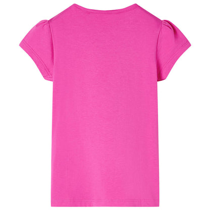 Kinder-T-Shirt mit Flügelärmeln Dunkelrosa 104