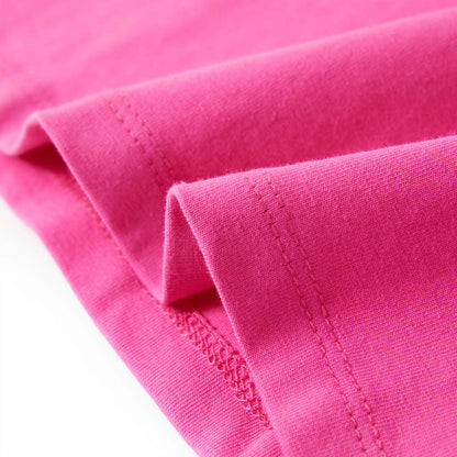 T-shirt enfant avec manches à volants rose foncé 116