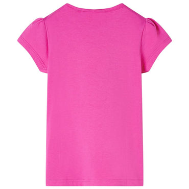 Kinder-T-Shirt mit Flügelärmeln Dunkelrosa 128