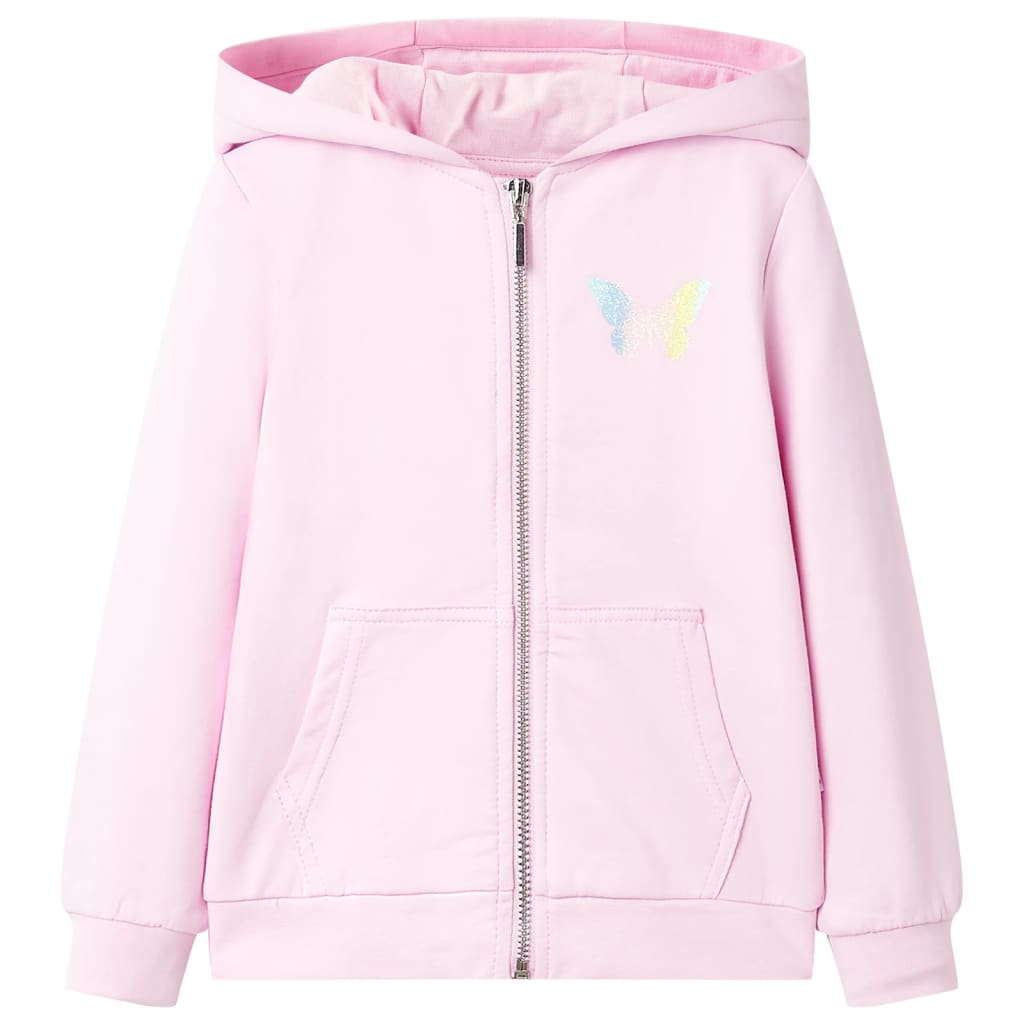 Sweat à capuche enfant rose clair 104