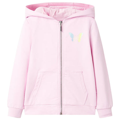 Sweat à capuche enfant rose clair 104