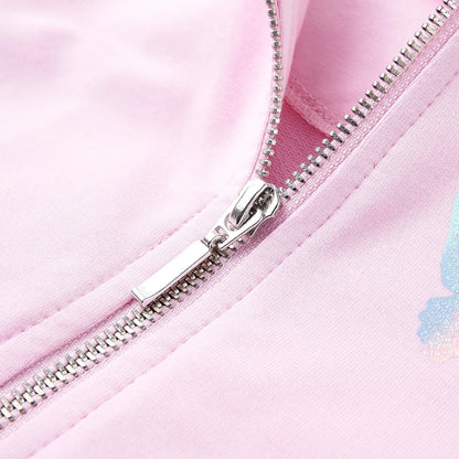 Sweat à capuche enfant rose clair 104