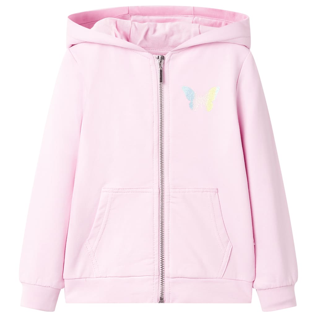 Sweat à capuche enfant rose clair 128