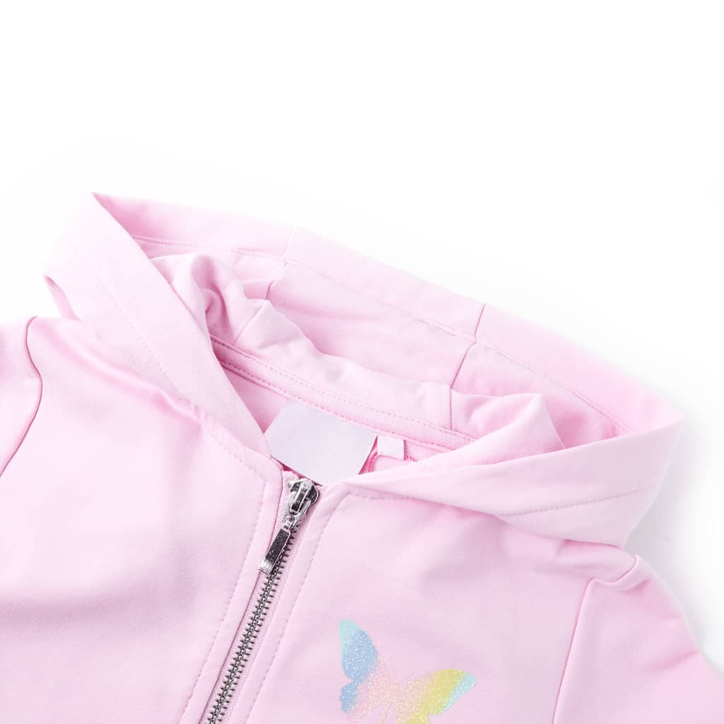 Sweat à capuche enfant rose clair 128