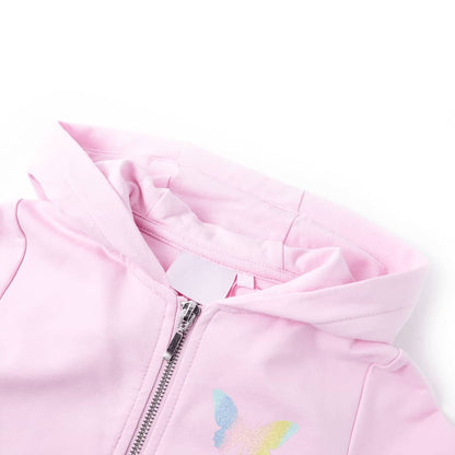Sweat à capuche enfant rose clair 128