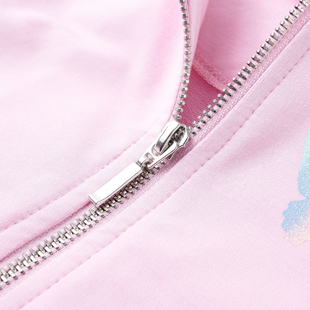 Sweat à capuche enfant rose clair 128