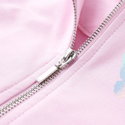 Sweat à capuche enfant rose clair 128