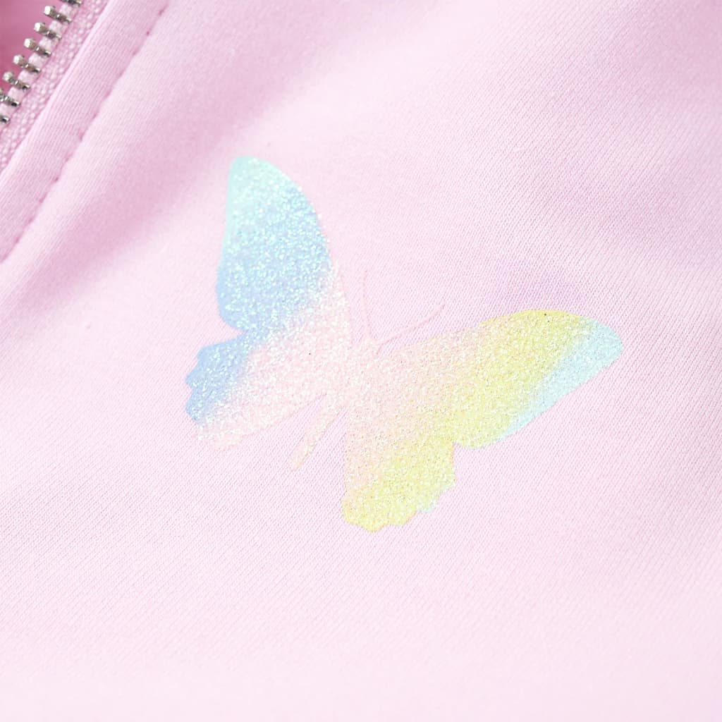 Sweat à capuche enfant rose clair 128