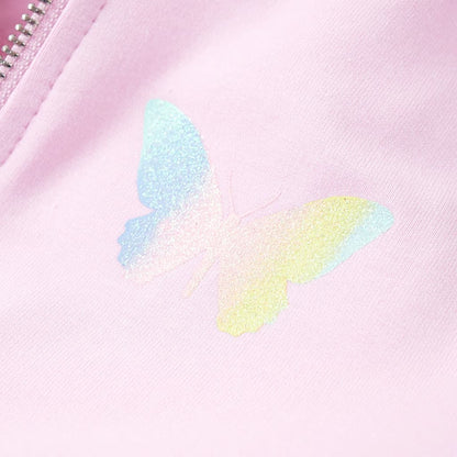 Sweat à capuche enfant rose clair 128