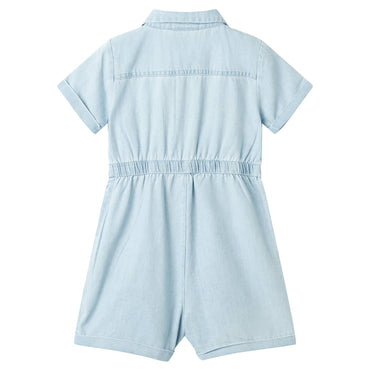 Combinaison courte enfant manches courtes bleu clair 116