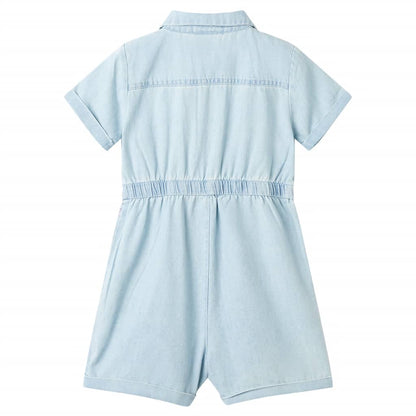 Grenouillère courte pour enfant bleu clair 128