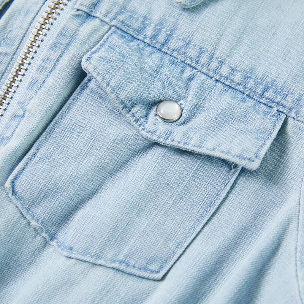 Grenouillère courte pour enfant bleu clair 128