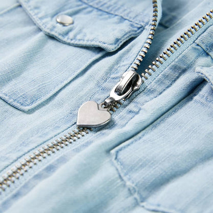 Grenouillère courte pour enfant bleu clair 128