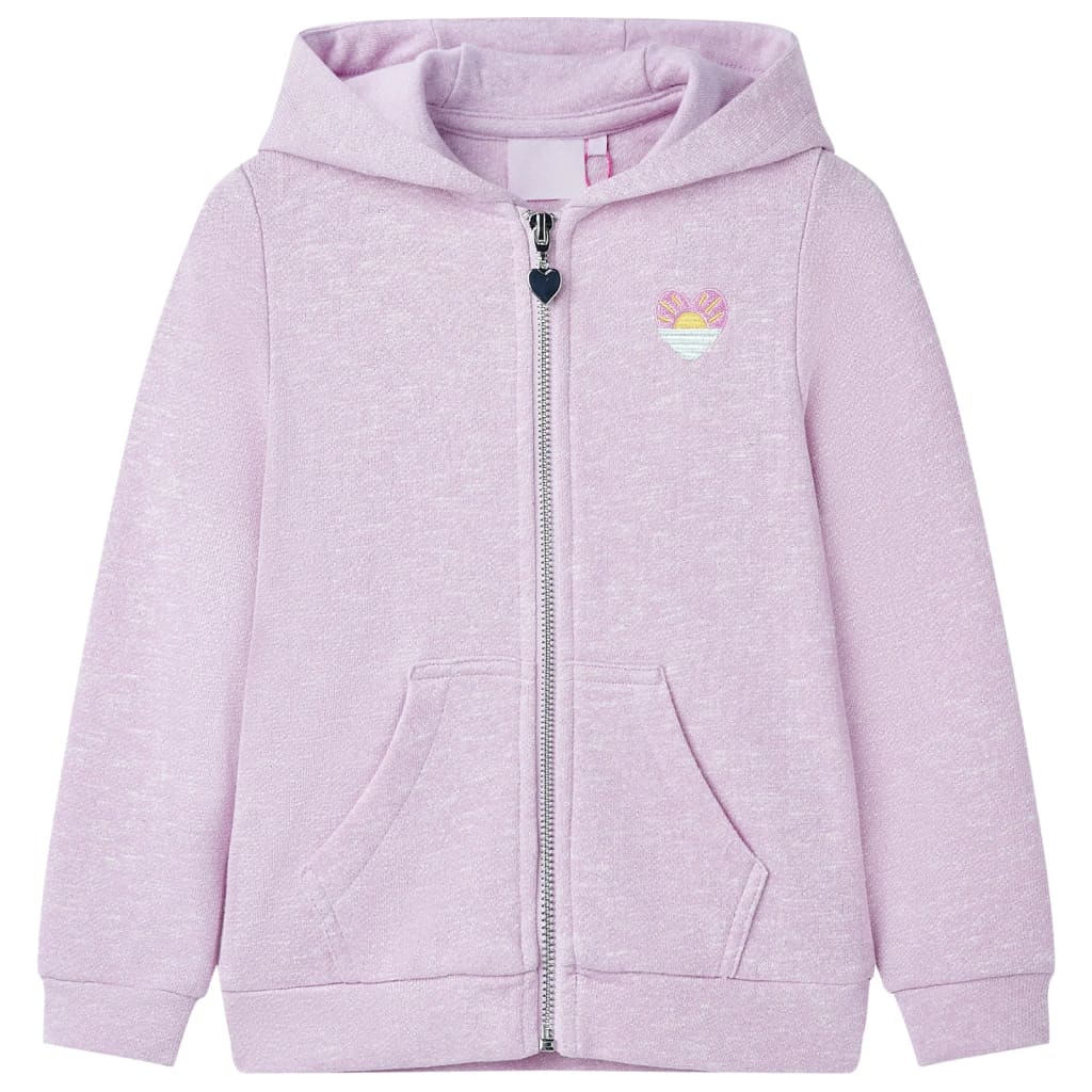 Sweat à capuche zippé enfant violet 92