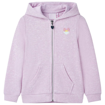 Sweat à capuche zippé enfant violet 92