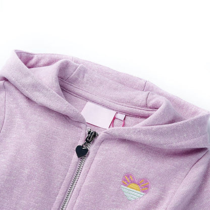 Sweat à capuche zippé enfant violet 92