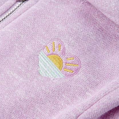 Sweat à capuche zippé enfant violet 92