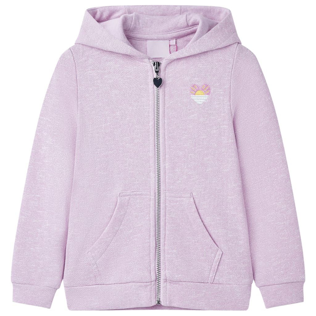 Sweat-shirt à capuche zippé enfant violet 116