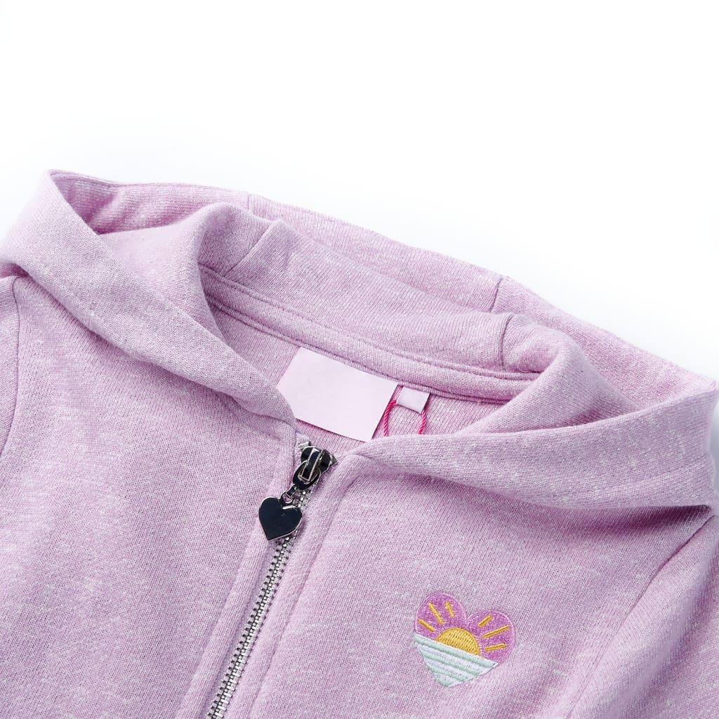 Sweat-shirt à capuche zippé enfant violet 116