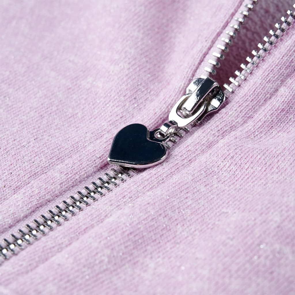 Sweat-shirt à capuche zippé enfant violet 116