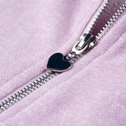 Sweat-shirt à capuche zippé enfant violet 116