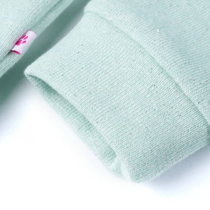 Kinder-Kapuzenpullover mit Reißverschluss Helles Minzgrün 92