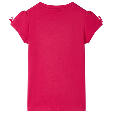 Kinder-T-Shirt Knallrosa 128