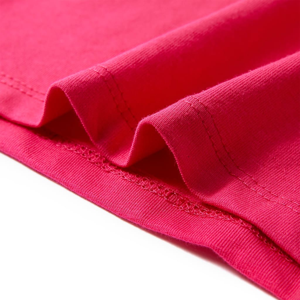 Kinder-T-Shirt Knallrosa 140