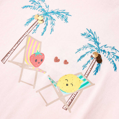 Kinder-T-Shirt Zartrosa 92