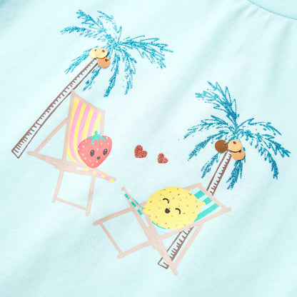 Kinder-T-Shirt Hellblau 128