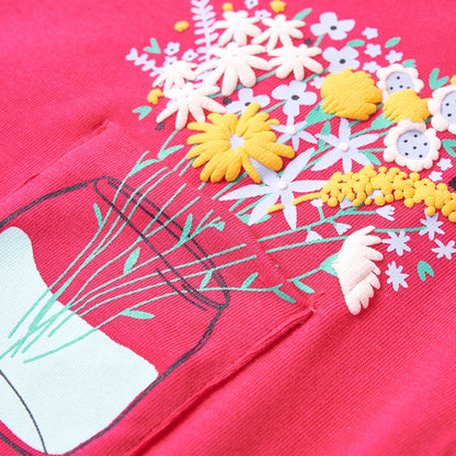 T-shirt enfant rose vif 116