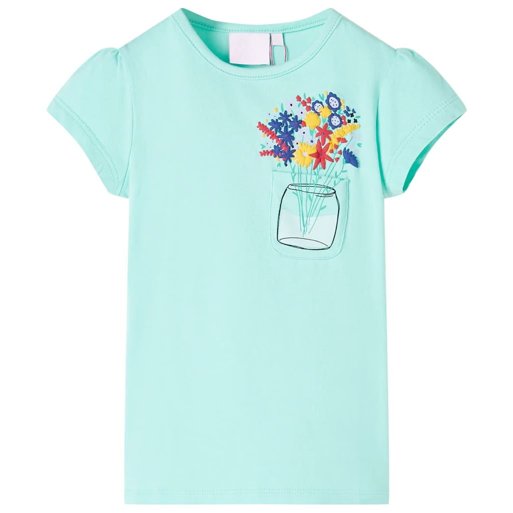 T-shirt enfant vert menthe clair 128