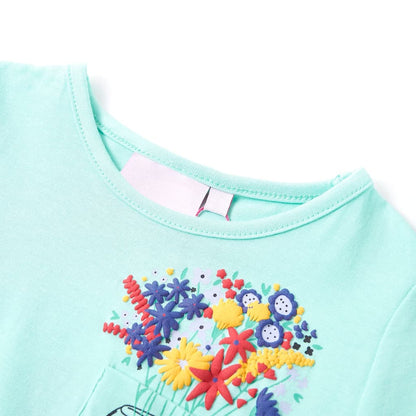 T-shirt enfant vert menthe clair 128
