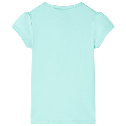 Kinder-T-Shirt Helles Minzgrün 140