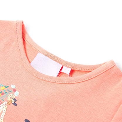 T-shirt enfant rose corail 104