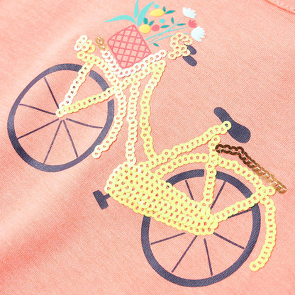 T-shirt enfant rose corail 104