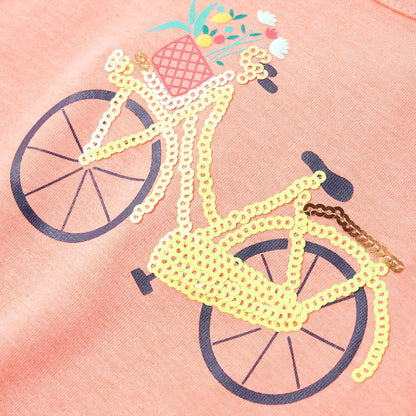 T-shirt enfant rose corail 128