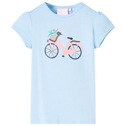 T-shirt enfant bleu clair 128