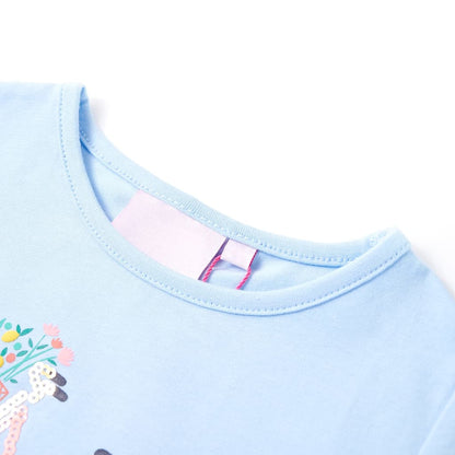 Kinder-T-Shirt Hellblau 140