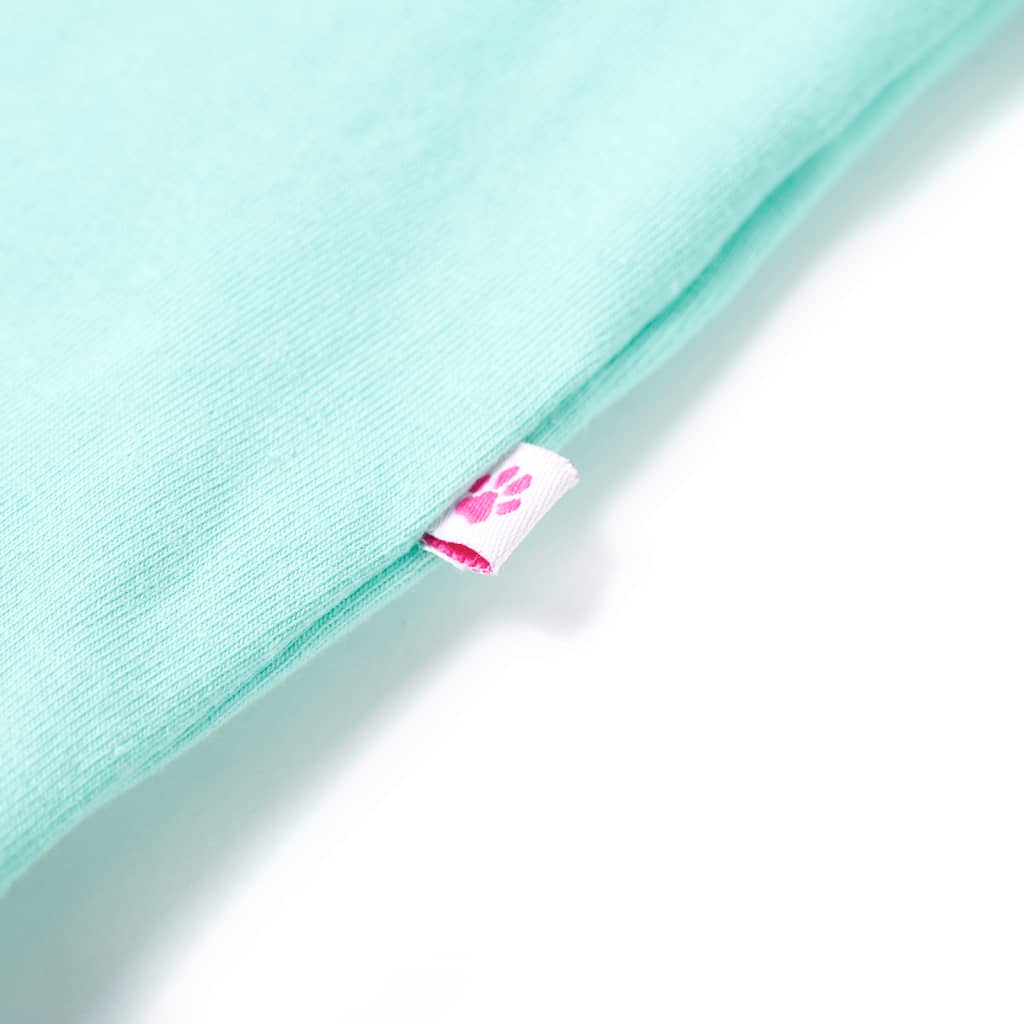 Kinder-T-Shirt Helles Minzgrün 128