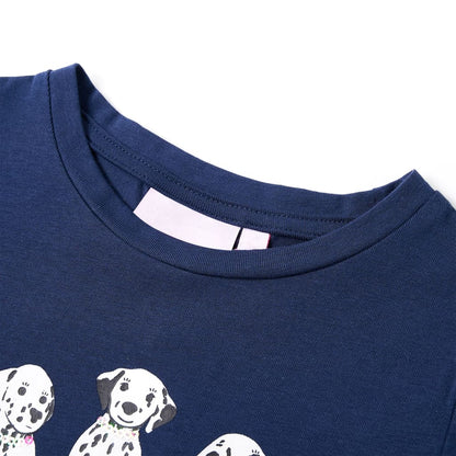 T-shirt enfant bleu marine 116