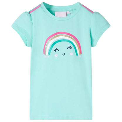 T-shirt enfant vert menthe clair 116