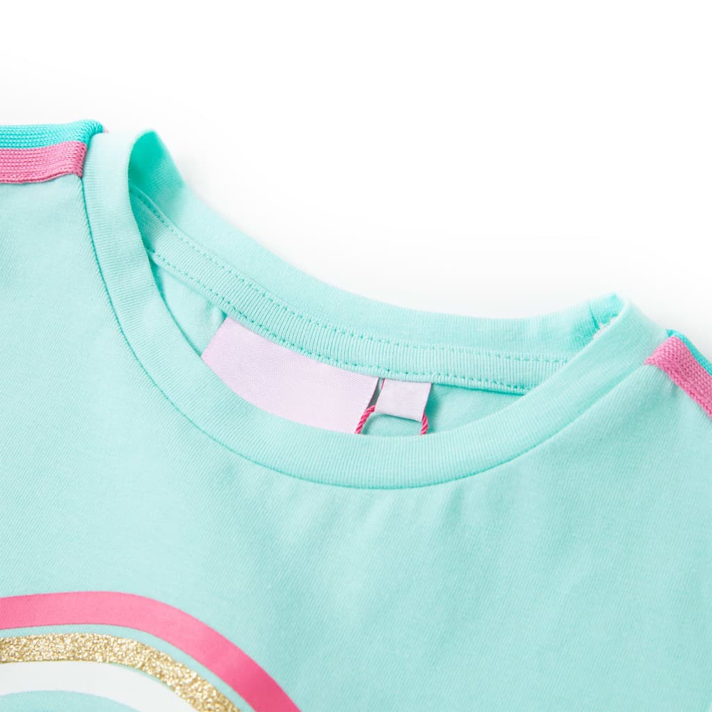 T-shirt enfant vert menthe clair 116