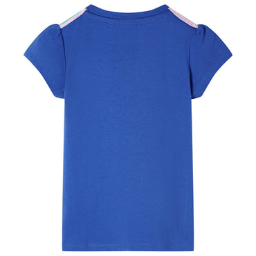 Kinder-T-Shirt Kobaltblau 140