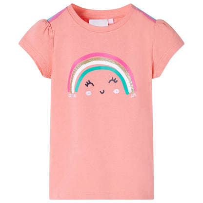 Kinder-T-Shirt Korallenrosa 128