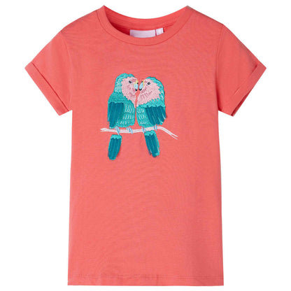 T-shirt enfant rose corail 116