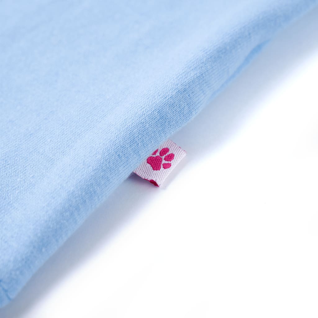 Kinder-T-Shirt mit Rüschenärmeln Hellblau 140