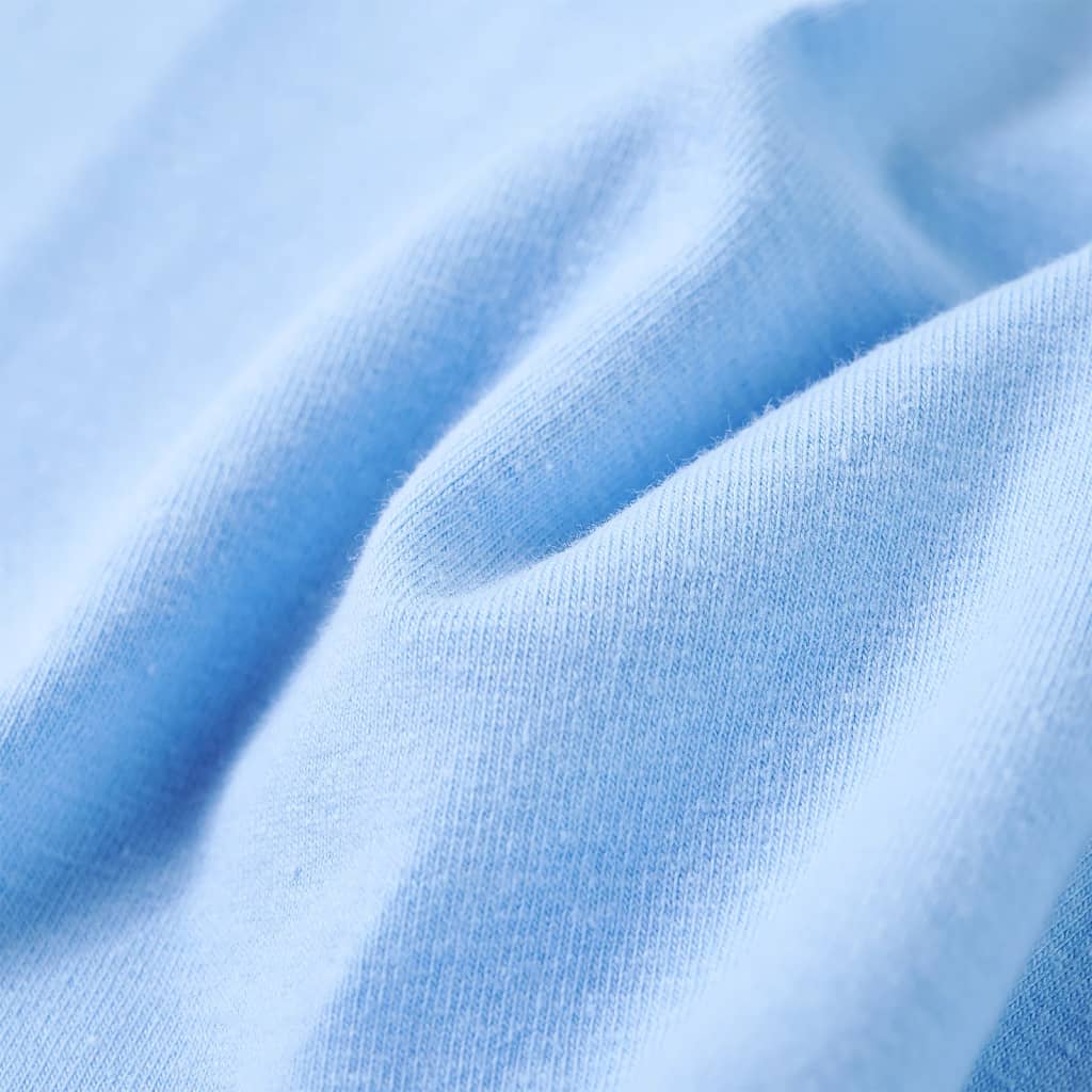 Kinder-T-Shirt mit Rüschenärmeln Hellblau 140